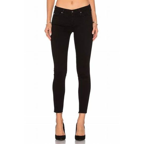 AG Adriano Goldschmied Black Super Skinny Ankle Jeans Size 25 - Picture 1 of 8
